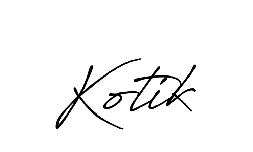 Kotik stylish signature style. Best Handwritten Sign (Antro_Vectra_Bolder) for my name. Handwritten Signature Collection Ideas for my name Kotik. Kotik signature style 7 images and pictures png