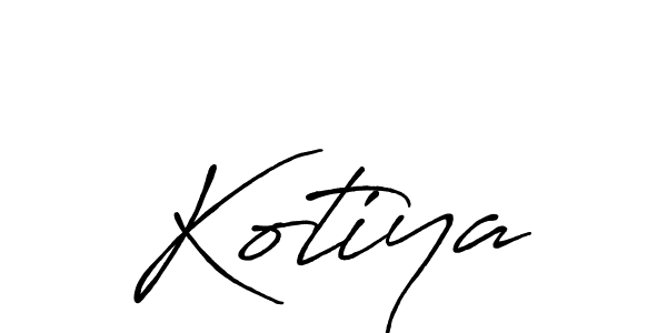Create a beautiful signature design for name Kotiya. With this signature (Antro_Vectra_Bolder) fonts, you can make a handwritten signature for free. Kotiya signature style 7 images and pictures png