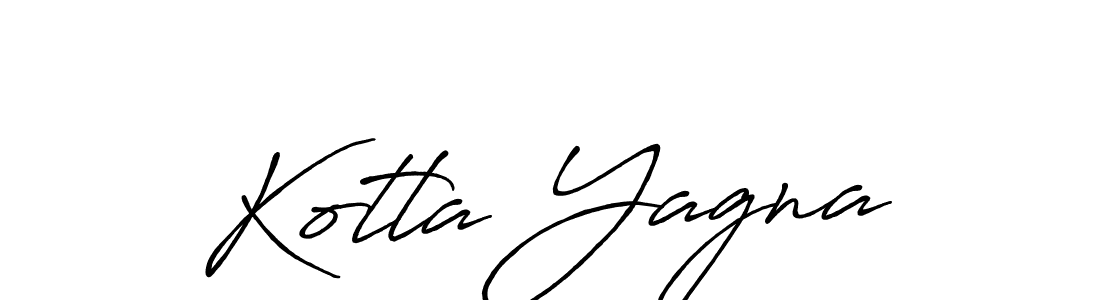 Make a beautiful signature design for name Kotla Yagna. With this signature (Antro_Vectra_Bolder) style, you can create a handwritten signature for free. Kotla Yagna signature style 7 images and pictures png