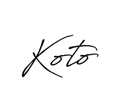 How to make Koto name signature. Use Antro_Vectra_Bolder style for creating short signs online. This is the latest handwritten sign. Koto signature style 7 images and pictures png