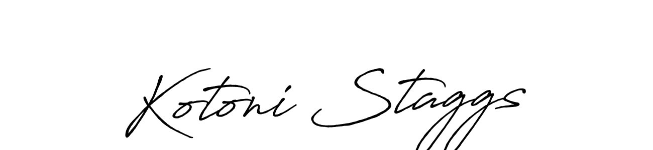 if you are searching for the best signature style for your name Kotoni Staggs. so please give up your signature search. here we have designed multiple signature styles  using Antro_Vectra_Bolder. Kotoni Staggs signature style 7 images and pictures png