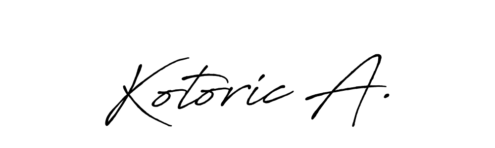 Make a beautiful signature design for name Kotoric A.. With this signature (Antro_Vectra_Bolder) style, you can create a handwritten signature for free. Kotoric A. signature style 7 images and pictures png