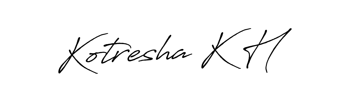 Similarly Antro_Vectra_Bolder is the best handwritten signature design. Signature creator online .You can use it as an online autograph creator for name Kotresha K H. Kotresha K H signature style 7 images and pictures png