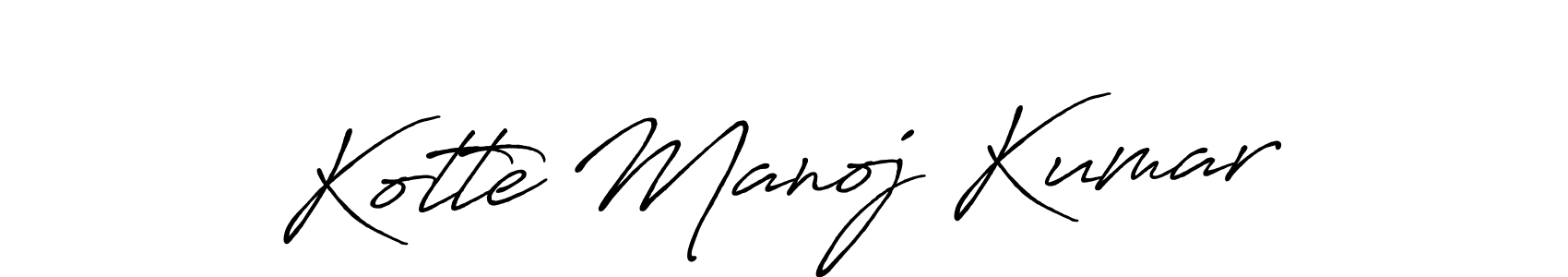 Design your own signature with our free online signature maker. With this signature software, you can create a handwritten (Antro_Vectra_Bolder) signature for name Kotte Manoj Kumar. Kotte Manoj Kumar signature style 7 images and pictures png