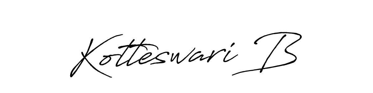 The best way (Antro_Vectra_Bolder) to make a short signature is to pick only two or three words in your name. The name Kotteswari B include a total of six letters. For converting this name. Kotteswari B signature style 7 images and pictures png