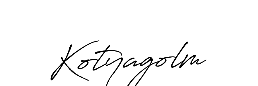 How to make Kotyagolm name signature. Use Antro_Vectra_Bolder style for creating short signs online. This is the latest handwritten sign. Kotyagolm signature style 7 images and pictures png