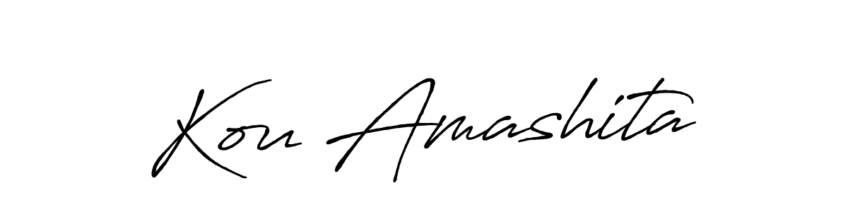 Design your own signature with our free online signature maker. With this signature software, you can create a handwritten (Antro_Vectra_Bolder) signature for name Kou Amashita. Kou Amashita signature style 7 images and pictures png