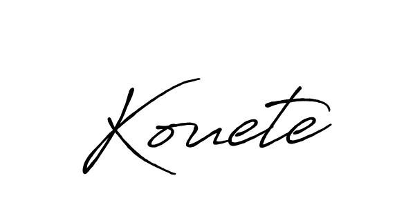 How to make Kouete name signature. Use Antro_Vectra_Bolder style for creating short signs online. This is the latest handwritten sign. Kouete signature style 7 images and pictures png