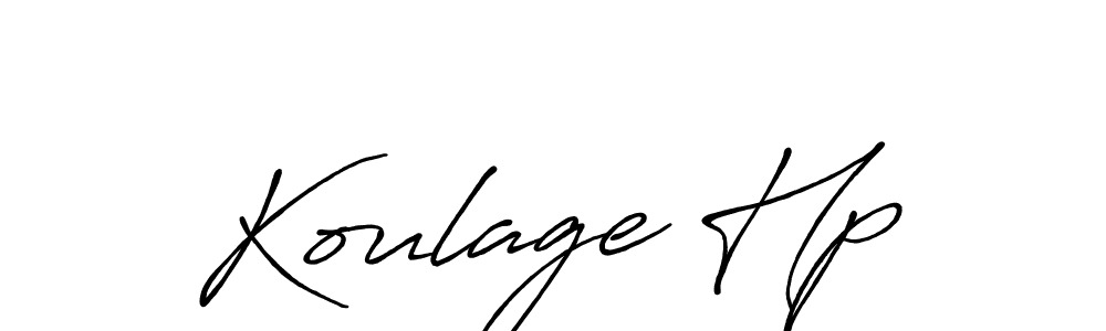 How to make Koulage Hp name signature. Use Antro_Vectra_Bolder style for creating short signs online. This is the latest handwritten sign. Koulage Hp signature style 7 images and pictures png