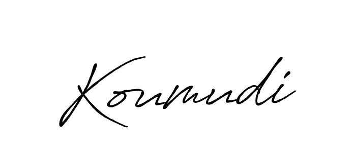 Also we have Koumudi name is the best signature style. Create professional handwritten signature collection using Antro_Vectra_Bolder autograph style. Koumudi signature style 7 images and pictures png