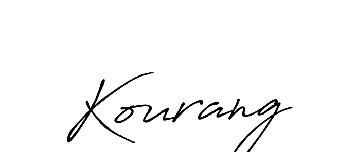 The best way (Antro_Vectra_Bolder) to make a short signature is to pick only two or three words in your name. The name Kourang include a total of six letters. For converting this name. Kourang signature style 7 images and pictures png