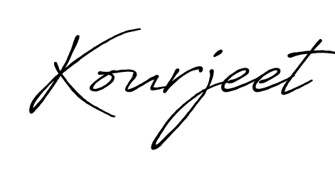 Download transparent PNG signature for name Kourjeet styled with Antro_Vectra_Bolder font. Ready to paste directly into PDF and Word agreements. Kourjeet signature style 7 images and pictures png