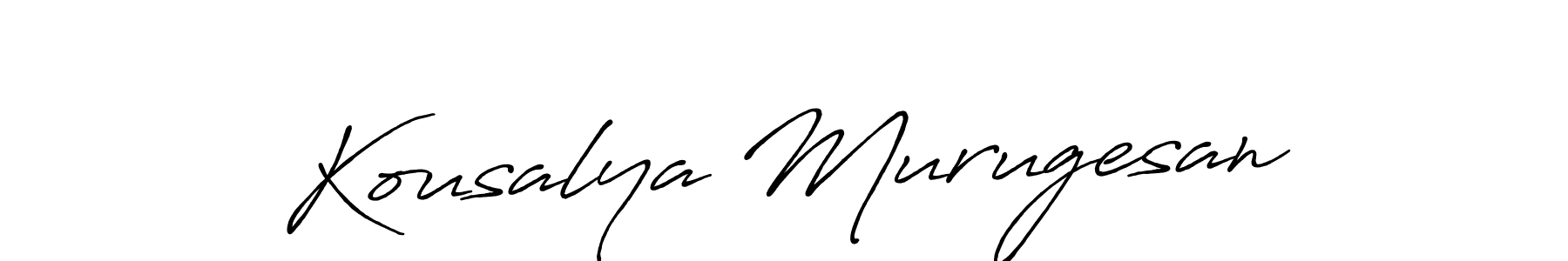 if you are searching for the best signature style for your name Kousalya Murugesan. so please give up your signature search. here we have designed multiple signature styles  using Antro_Vectra_Bolder. Kousalya Murugesan signature style 7 images and pictures png