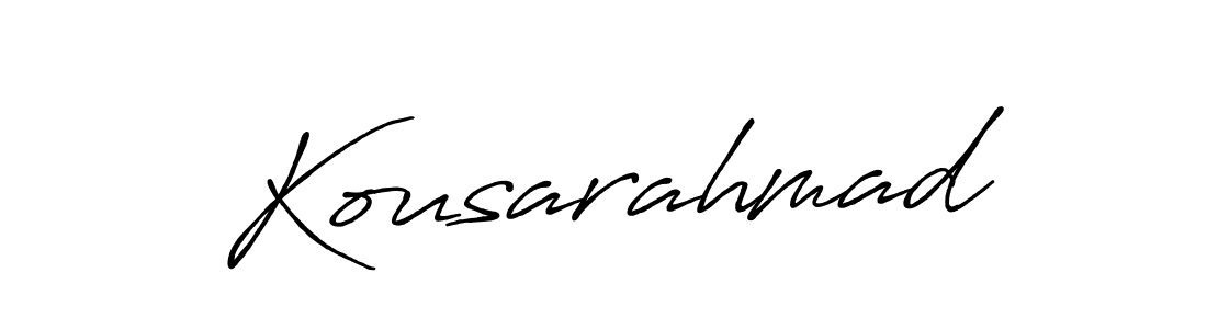 Use a signature maker to create a handwritten signature online. With this signature software, you can design (Antro_Vectra_Bolder) your own signature for name Kousarahmad. Kousarahmad signature style 7 images and pictures png