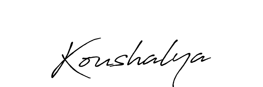 Create a beautiful signature design for name Koushalya. With this signature (Antro_Vectra_Bolder) fonts, you can make a handwritten signature for free. Koushalya signature style 7 images and pictures png