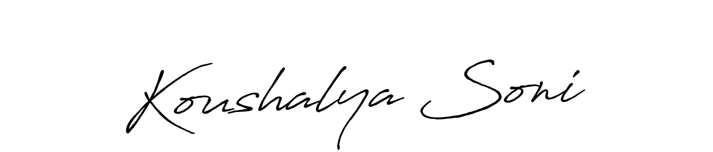 How to make Koushalya Soni signature? Antro_Vectra_Bolder is a professional autograph style. Create handwritten signature for Koushalya Soni name. Koushalya Soni signature style 7 images and pictures png