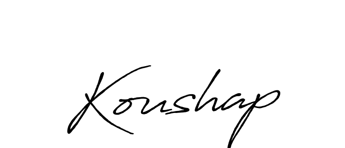 You should practise on your own different ways (Antro_Vectra_Bolder) to write your name (Koushap) in signature. don't let someone else do it for you. Koushap signature style 7 images and pictures png