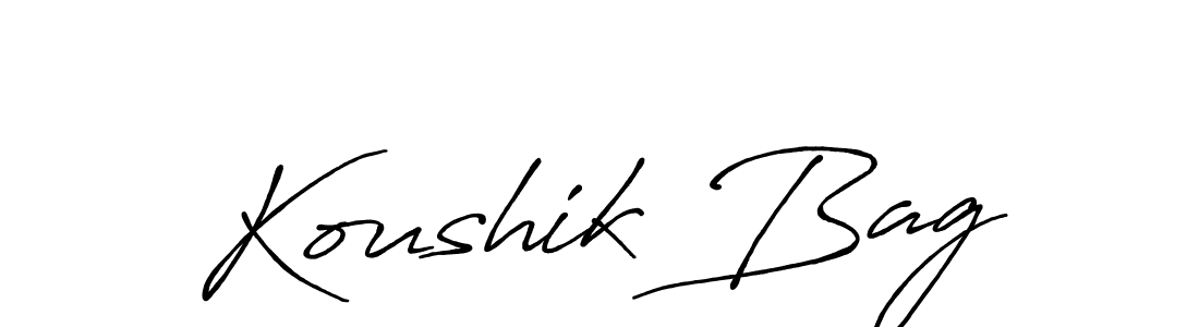 It looks lik you need a new signature style for name Koushik Bag. Design unique handwritten (Antro_Vectra_Bolder) signature with our free signature maker in just a few clicks. Koushik Bag signature style 7 images and pictures png