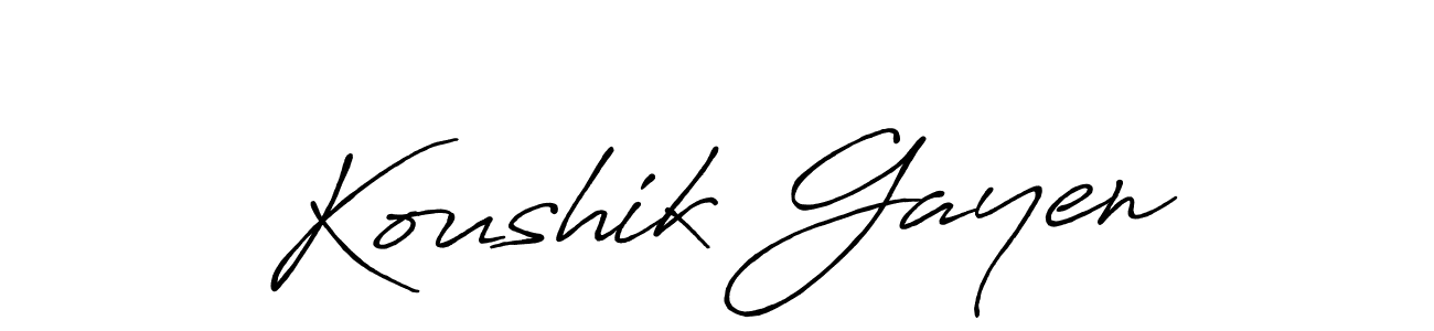 It looks lik you need a new signature style for name Koushik Gayen. Design unique handwritten (Antro_Vectra_Bolder) signature with our free signature maker in just a few clicks. Koushik Gayen signature style 7 images and pictures png