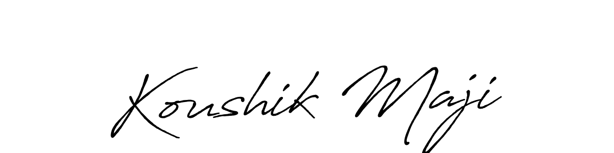 It looks lik you need a new signature style for name Koushik Maji. Design unique handwritten (Antro_Vectra_Bolder) signature with our free signature maker in just a few clicks. Koushik Maji signature style 7 images and pictures png