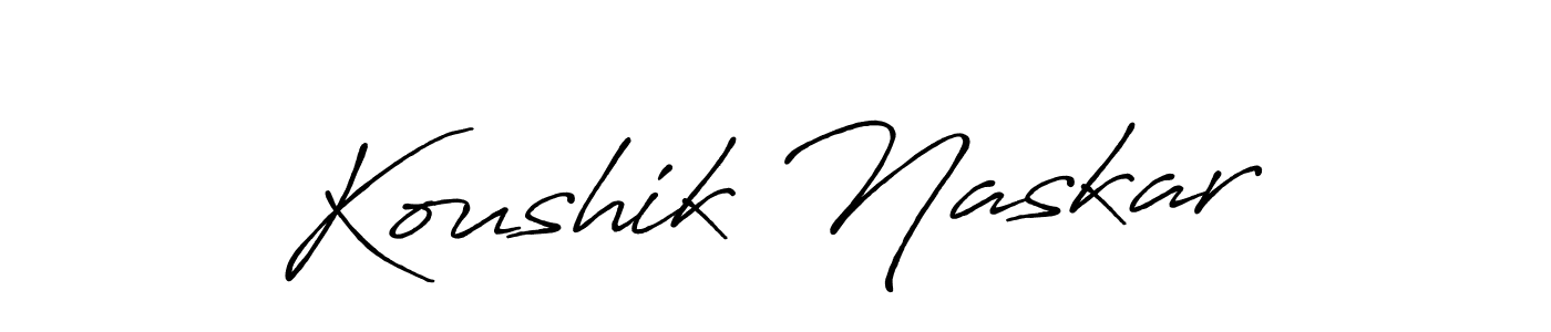 Koushik Naskar stylish signature style. Best Handwritten Sign (Antro_Vectra_Bolder) for my name. Handwritten Signature Collection Ideas for my name Koushik Naskar. Koushik Naskar signature style 7 images and pictures png