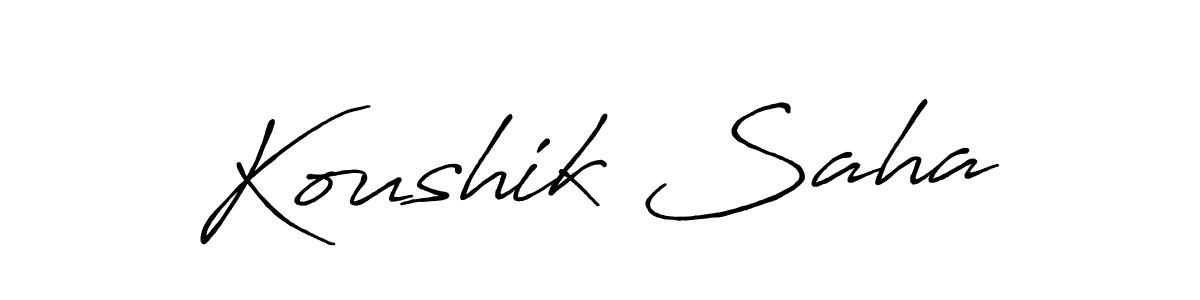 It looks lik you need a new signature style for name Koushik Saha. Design unique handwritten (Antro_Vectra_Bolder) signature with our free signature maker in just a few clicks. Koushik Saha signature style 7 images and pictures png