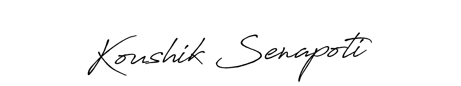 Design your own signature with our free online signature maker. With this signature software, you can create a handwritten (Antro_Vectra_Bolder) signature for name Koushik Senapoti. Koushik Senapoti signature style 7 images and pictures png