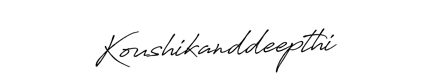 Make a beautiful signature design for name Koushikanddeepthi. With this signature (Antro_Vectra_Bolder) style, you can create a handwritten signature for free. Koushikanddeepthi signature style 7 images and pictures png