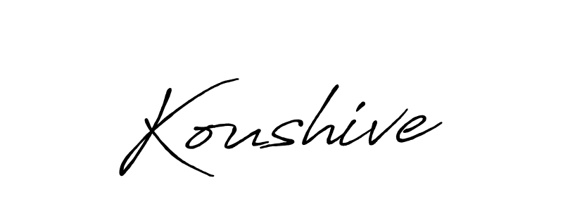 Once you've used our free online signature maker to create your best signature Antro_Vectra_Bolder style, it's time to enjoy all of the benefits that Koushive name signing documents. Koushive signature style 7 images and pictures png