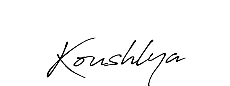 Design your own signature with our free online signature maker. With this signature software, you can create a handwritten (Antro_Vectra_Bolder) signature for name Koushlya. Koushlya signature style 7 images and pictures png