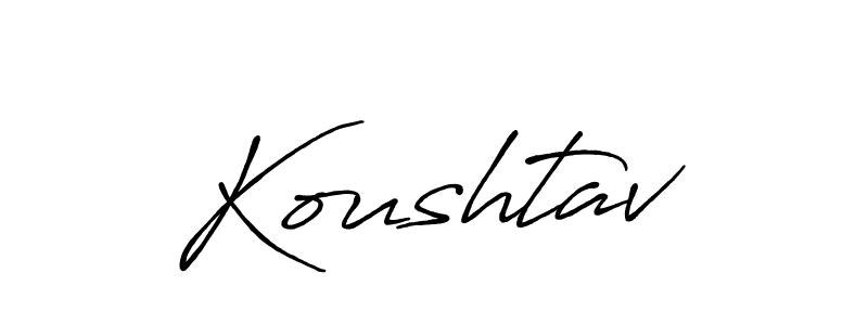 Create a beautiful signature design for name Koushtav. With this signature (Antro_Vectra_Bolder) fonts, you can make a handwritten signature for free. Koushtav signature style 7 images and pictures png