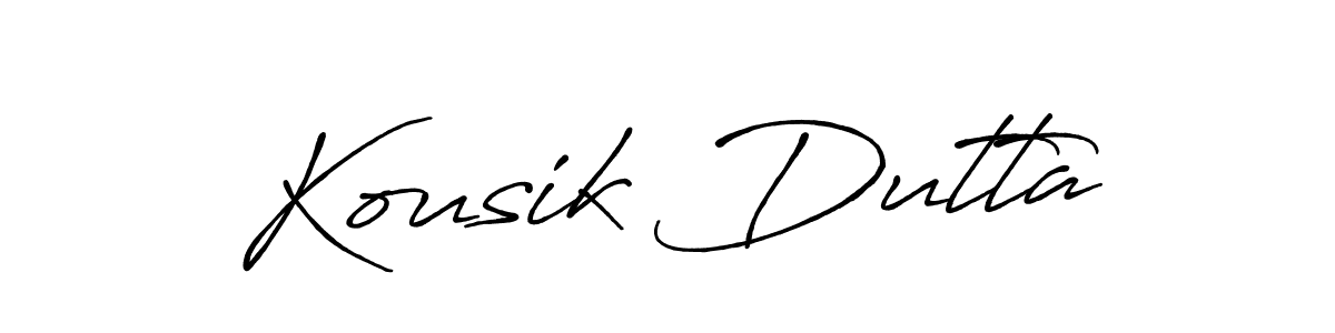 How to make Kousik Dutta signature? Antro_Vectra_Bolder is a professional autograph style. Create handwritten signature for Kousik Dutta name. Kousik Dutta signature style 7 images and pictures png