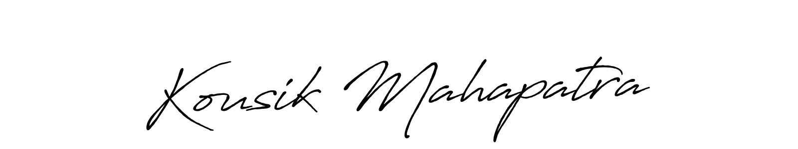 Antro_Vectra_Bolder is a professional signature style that is perfect for those who want to add a touch of class to their signature. It is also a great choice for those who want to make their signature more unique. Get Kousik Mahapatra name to fancy signature for free. Kousik Mahapatra signature style 7 images and pictures png