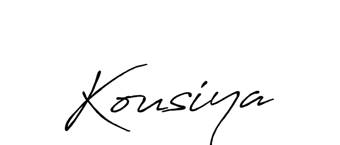 Create a beautiful signature design for name Kousiya. With this signature (Antro_Vectra_Bolder) fonts, you can make a handwritten signature for free. Kousiya signature style 7 images and pictures png
