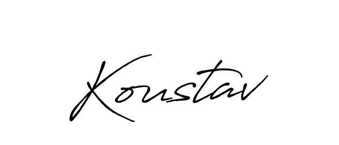 Make a beautiful signature design for name Koustav. With this signature (Antro_Vectra_Bolder) style, you can create a handwritten signature for free. Koustav signature style 7 images and pictures png
