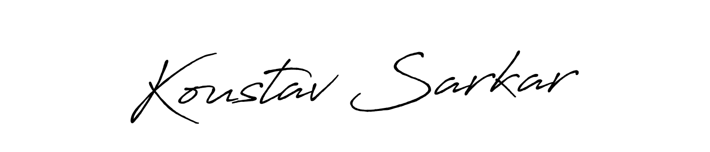 Design your own signature with our free online signature maker. With this signature software, you can create a handwritten (Antro_Vectra_Bolder) signature for name Koustav Sarkar. Koustav Sarkar signature style 7 images and pictures png