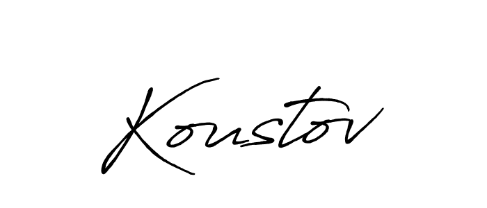 Koustov stylish signature style. Best Handwritten Sign (Antro_Vectra_Bolder) for my name. Handwritten Signature Collection Ideas for my name Koustov. Koustov signature style 7 images and pictures png