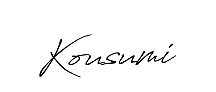 Also we have Kousumi name is the best signature style. Create professional handwritten signature collection using Antro_Vectra_Bolder autograph style. Kousumi signature style 7 images and pictures png