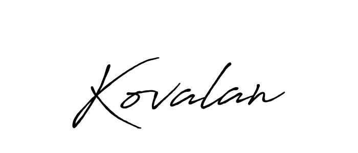 Also we have Kovalan name is the best signature style. Create professional handwritten signature collection using Antro_Vectra_Bolder autograph style. Kovalan signature style 7 images and pictures png