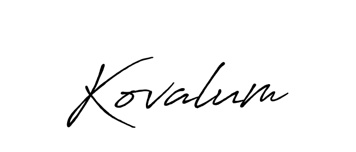 Antro_Vectra_Bolder is a professional signature style that is perfect for those who want to add a touch of class to their signature. It is also a great choice for those who want to make their signature more unique. Get Kovalum name to fancy signature for free. Kovalum signature style 7 images and pictures png