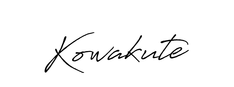 Kowakute stylish signature style. Best Handwritten Sign (Antro_Vectra_Bolder) for my name. Handwritten Signature Collection Ideas for my name Kowakute. Kowakute signature style 7 images and pictures png