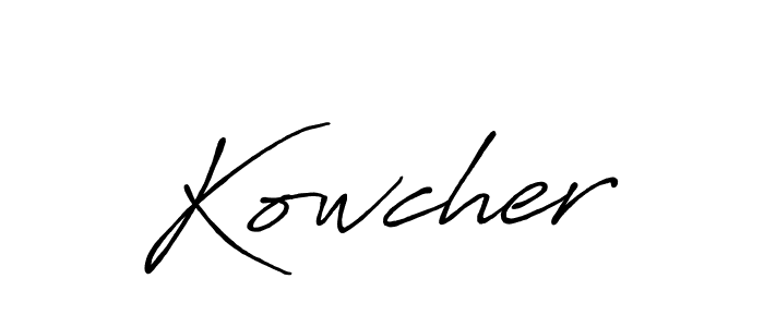 Also we have Kowcher name is the best signature style. Create professional handwritten signature collection using Antro_Vectra_Bolder autograph style. Kowcher signature style 7 images and pictures png