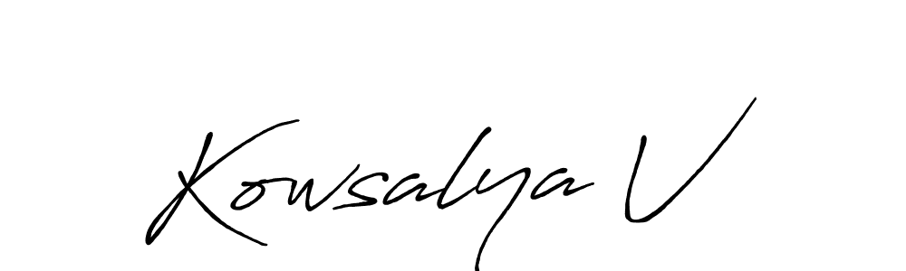 Similarly Antro_Vectra_Bolder is the best handwritten signature design. Signature creator online .You can use it as an online autograph creator for name Kowsalya V. Kowsalya V signature style 7 images and pictures png