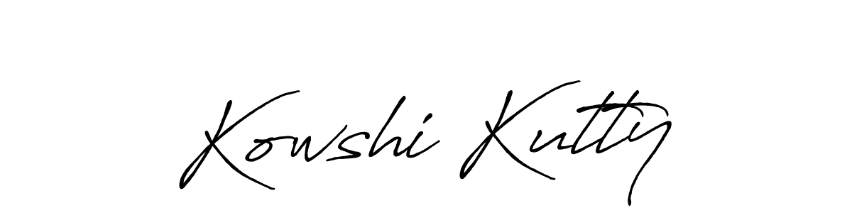 It looks lik you need a new signature style for name Kowshi Kutty. Design unique handwritten (Antro_Vectra_Bolder) signature with our free signature maker in just a few clicks. Kowshi Kutty signature style 7 images and pictures png