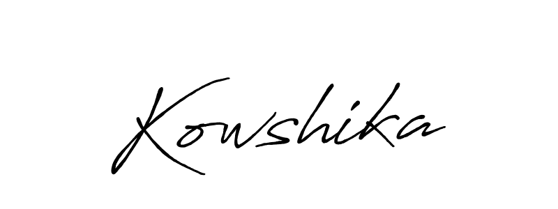 Create a beautiful signature design for name Kowshika. With this signature (Antro_Vectra_Bolder) fonts, you can make a handwritten signature for free. Kowshika signature style 7 images and pictures png