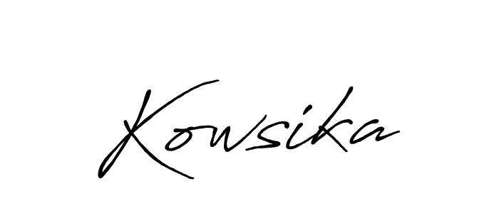 Create a beautiful signature design for name Kowsika. With this signature (Antro_Vectra_Bolder) fonts, you can make a handwritten signature for free. Kowsika signature style 7 images and pictures png