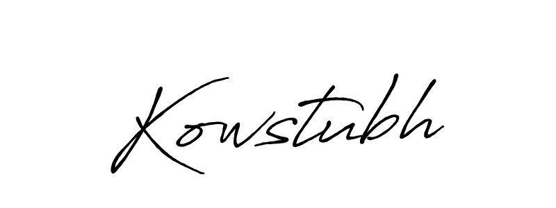 Make a beautiful signature design for name Kowstubh. With this signature (Antro_Vectra_Bolder) style, you can create a handwritten signature for free. Kowstubh signature style 7 images and pictures png