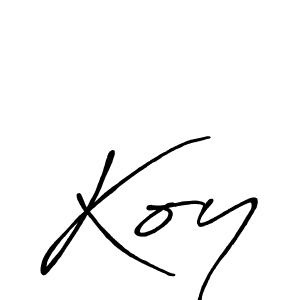 How to make Koy name signature. Use Antro_Vectra_Bolder style for creating short signs online. This is the latest handwritten sign. Koy signature style 7 images and pictures png