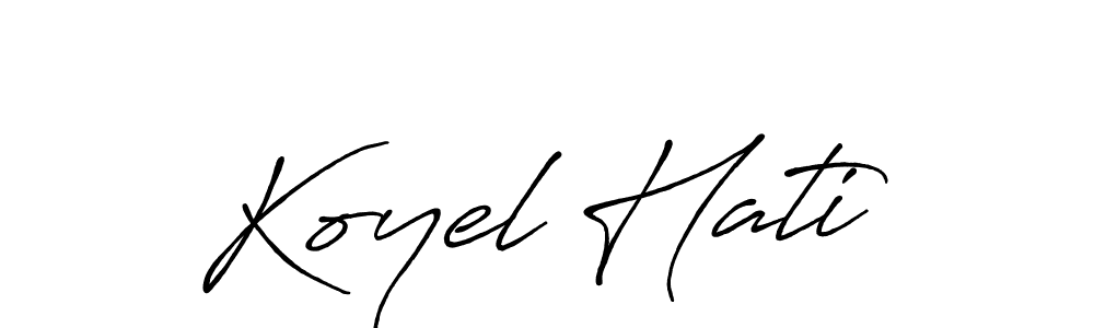 Similarly Antro_Vectra_Bolder is the best handwritten signature design. Signature creator online .You can use it as an online autograph creator for name Koyel Hati. Koyel Hati signature style 7 images and pictures png