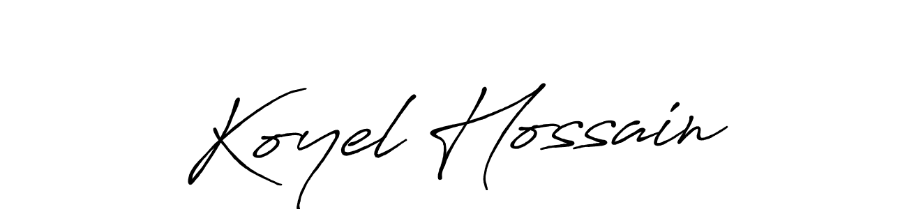 Antro_Vectra_Bolder is a professional signature style that is perfect for those who want to add a touch of class to their signature. It is also a great choice for those who want to make their signature more unique. Get Koyel Hossain name to fancy signature for free. Koyel Hossain signature style 7 images and pictures png